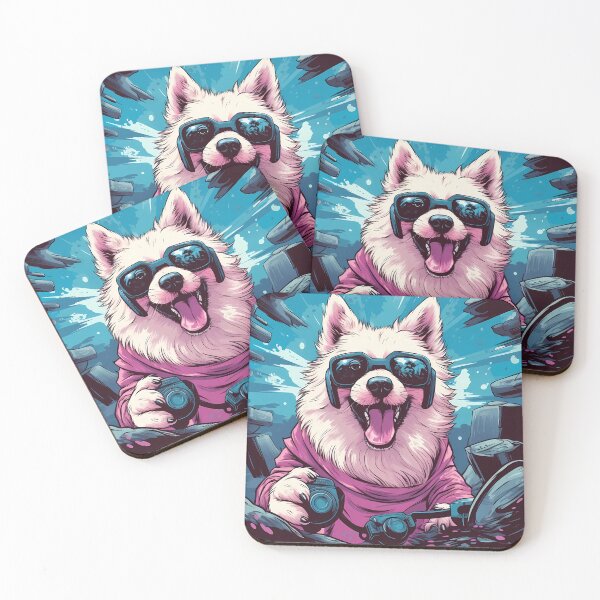 Item preview, Retro Samoyed Gamer for Dog Dad designed and sold by Julia Smorochynska.