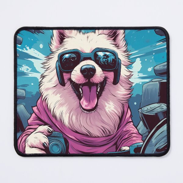 Item preview, Retro Samoyed Gamer for Dog Dad designed and sold by Julia Smorochynska.
