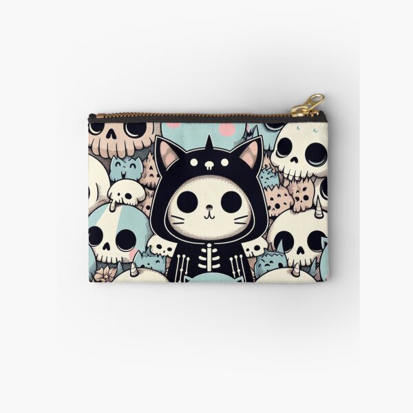 Item preview, Gothic Skeleton Cat and Skulls designed and sold by DoggoTankDesign.