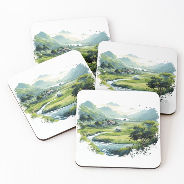 Item preview,  "Tranquil Vietnamese Countryside: Traditional Brushstroke Art " designed and sold by Huycao211.