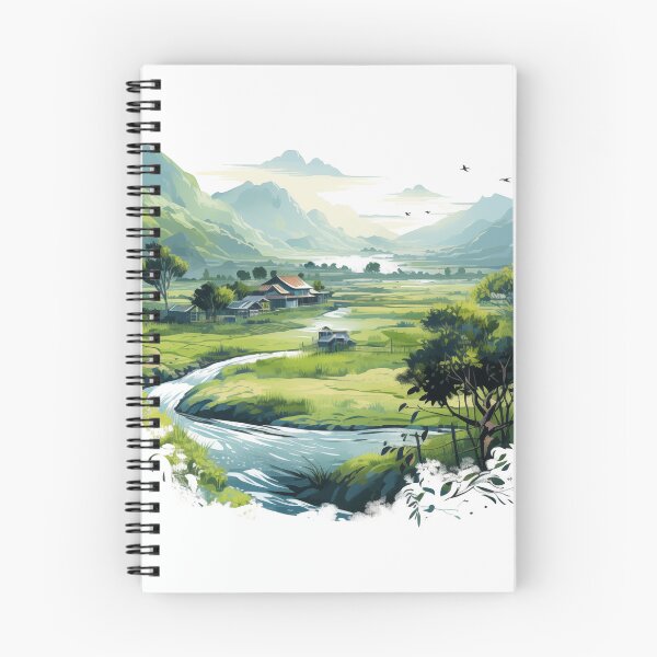 Item preview, "Tranquil Vietnamese Countryside: Traditional Brushstroke Art " designed and sold by Huycao211.