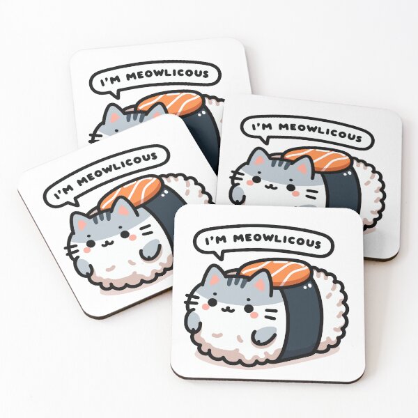 Item preview, Meowlicious Sushi Cat - Cute and Funny Retrographic Design designed and sold by BubbleCrumbs.