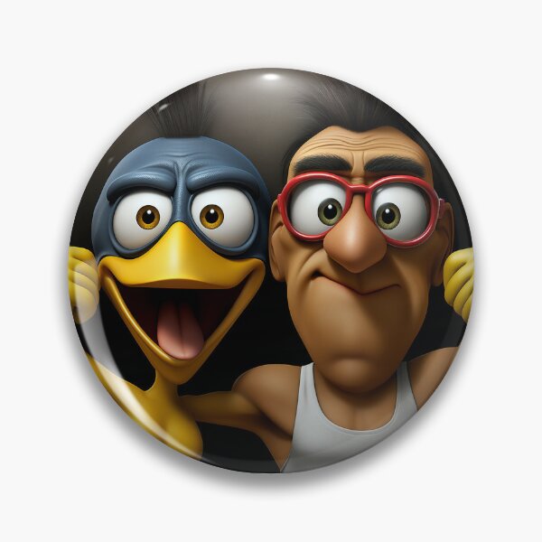 Item preview, Cartoon character duck and man portrait designed and sold by czintos.