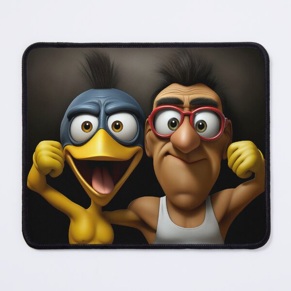 Item preview, Cartoon character duck and man portrait designed and sold by czintos.