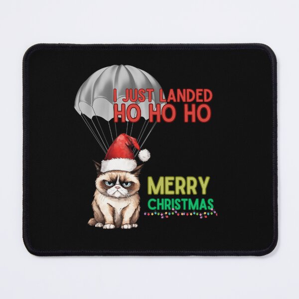 Item preview, Skydiving Parachuter Christmas Cat - I just landed  designed and sold by youraircraftart.