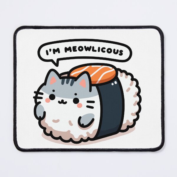 Item preview, Meowlicious Sushi Cat - Cute and Funny Retrographic Design designed and sold by BubbleCrumbs.