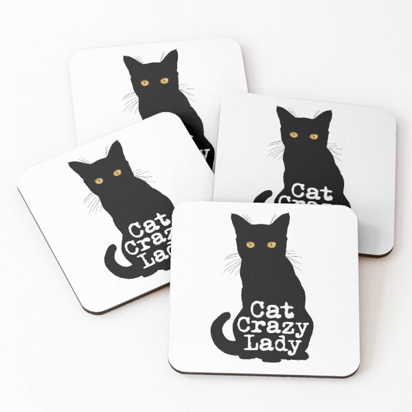 Item preview, Cat Crazy Lady in Black Cat Silhouette designed and sold by Carleah Unique.