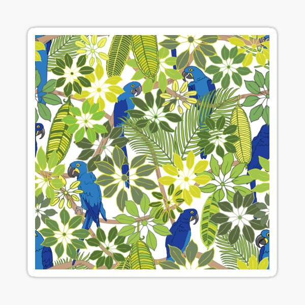 Macaws in the Jungle - Large Sticker