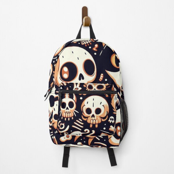 Item preview, Black Cat and Skulls Illustration designed and sold by DoggoTankDesign.