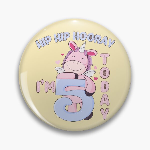 Item preview, cute unicorn announces 5th birthday designed and sold by Meandmyshop.