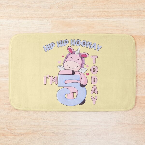 Item preview, cute unicorn announces 5th birthday designed and sold by Meandmyshop.