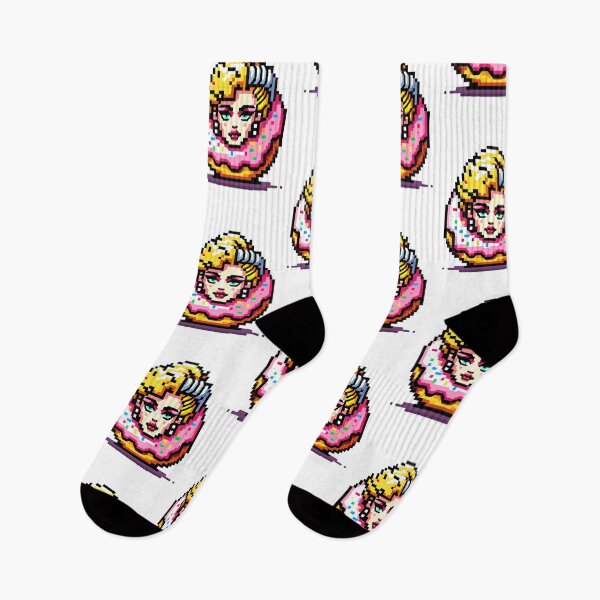 Item preview, Retro Pop Donut: Colorful 80s-Inspired Fashion Icon designed and sold by PixelPunkster.