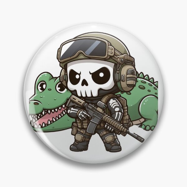 Item preview, Cute skeleton in tactical gear with crocodile designed and sold by Wxjtecki.