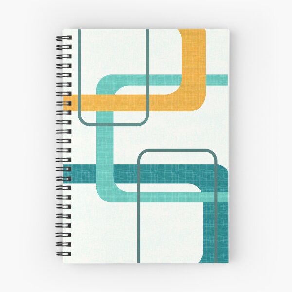 Item preview, Retro Mid Century Atomic Age 23 Teal, Orange designed and sold by trdstudio.