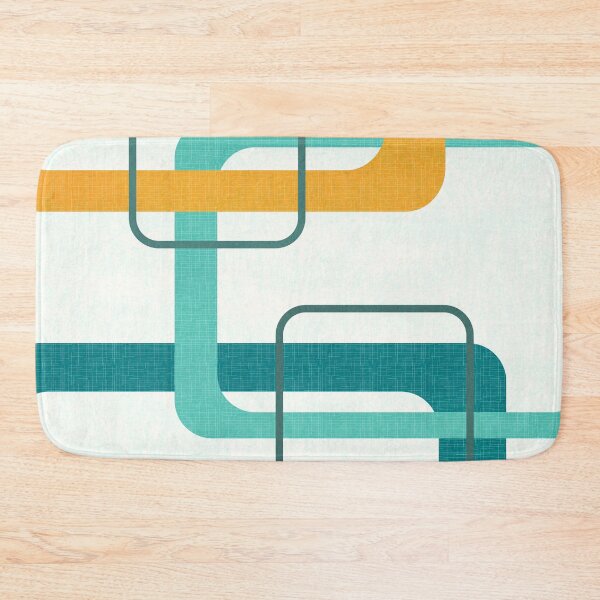 Item preview, Retro Mid Century Atomic Age 23 Teal, Orange designed and sold by trdstudio.