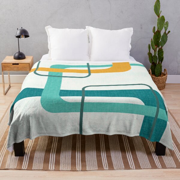Item preview, Retro Mid Century Atomic Age 23 Teal, Orange designed and sold by trdstudio.
