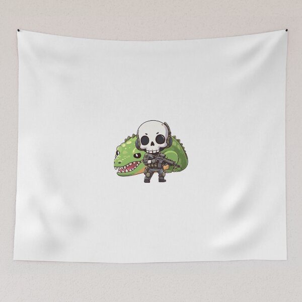 Item preview, Cute skeleton in tactical gear with crocodile designed and sold by Wxjtecki.