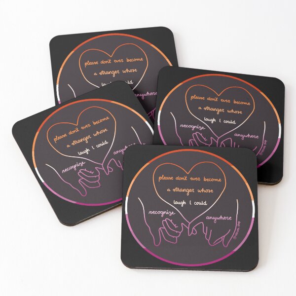Item preview, new years day, please dont ever become a stranger whose laugh I could recognize anywhere, taylor swift lyric, lesbian colours designed and sold by rosecolashop.
