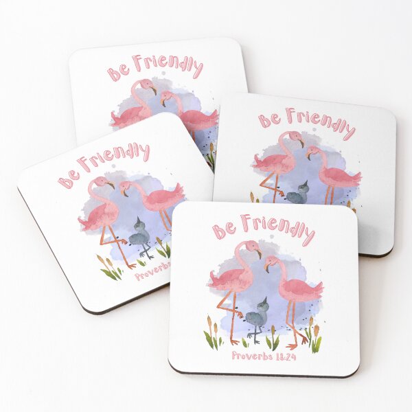 Item preview, Be Friendly Flamingos designed and sold by RhondaCGoins.