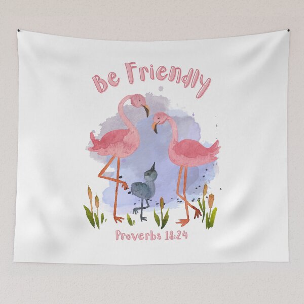 Item preview, Be Friendly Flamingos designed and sold by RhondaCGoins.