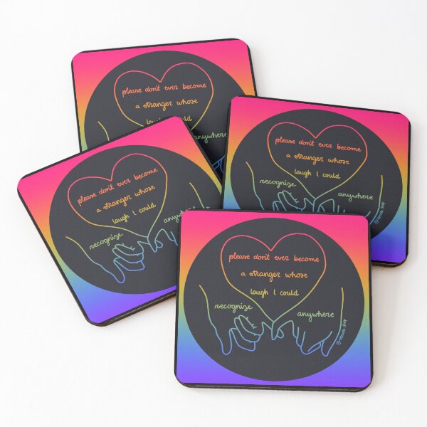 Item preview, new years day, please dont ever become a stranger whose laugh I could recognize anywhere, taylor swift lyric, rainbow colours designed and sold by rosecolashop.