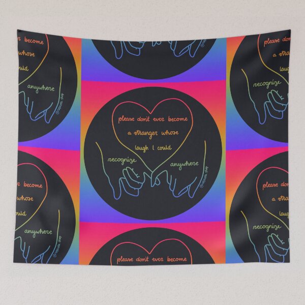 Item preview, new years day, please dont ever become a stranger whose laugh I could recognize anywhere, taylor swift lyric, rainbow colours designed and sold by rosecolashop.