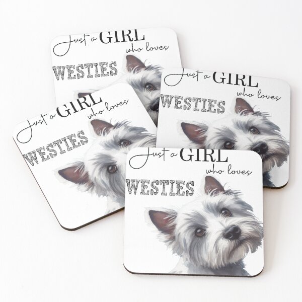 Item preview, Just a Girl who loves Westies Cute Westie face Watercolor art designed and sold by adriana-holmes.
