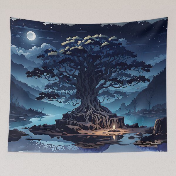 Item preview, Banyan Tree Landscape Art designed and sold by MotleyPlay.