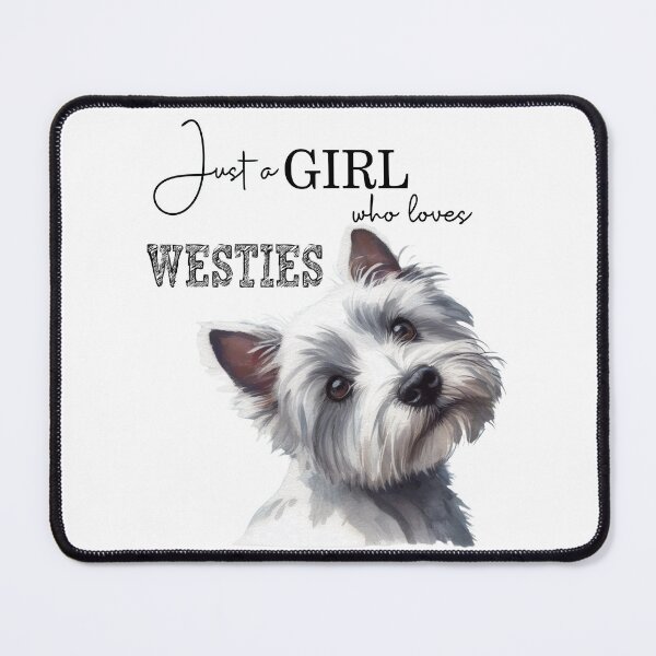Item preview, Just a Girl who loves Westies Cute Westie face Watercolor art designed and sold by adriana-holmes.