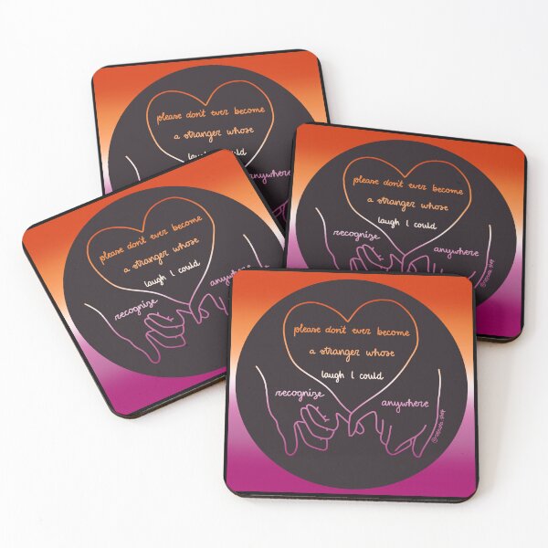 Item preview, new years day, please dont ever become a stranger whose laugh I could recognize anywhere, taylor swift lyric, lesbian colours designed and sold by rosecolashop.