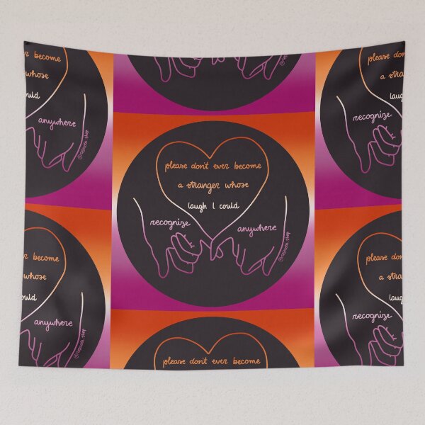 Item preview, new years day, please dont ever become a stranger whose laugh I could recognize anywhere, taylor swift lyric, lesbian colours designed and sold by rosecolashop.