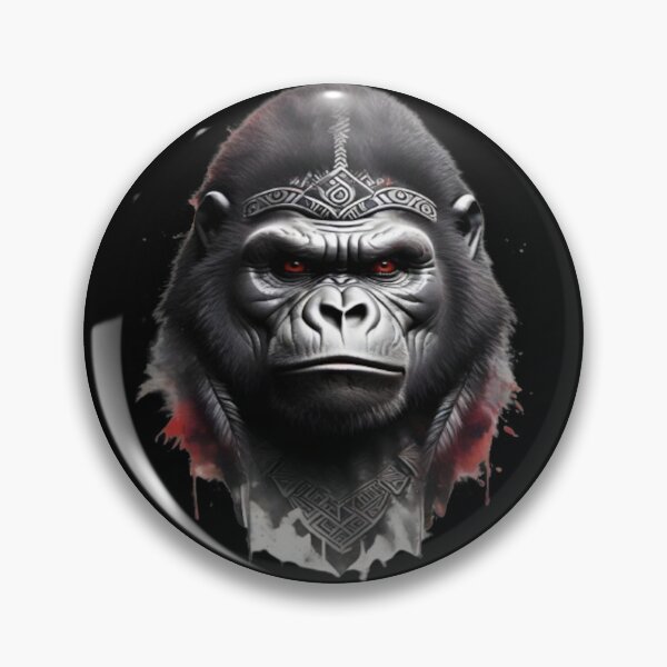 Item preview, Gorilla Head Tribal Tattoo Powerful Gorilla designed and sold by Grafixfun.