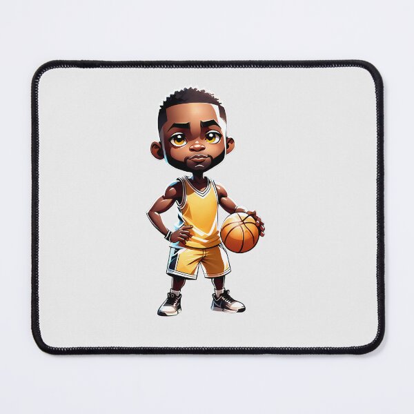 Item preview, Cute Basketball Team Black Man Cartoon Player NBA Character Ball fan designed and sold by artesis.