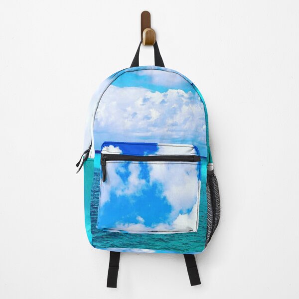 Item preview, blue sea and white clouds background designed and sold by MegzDesign.
