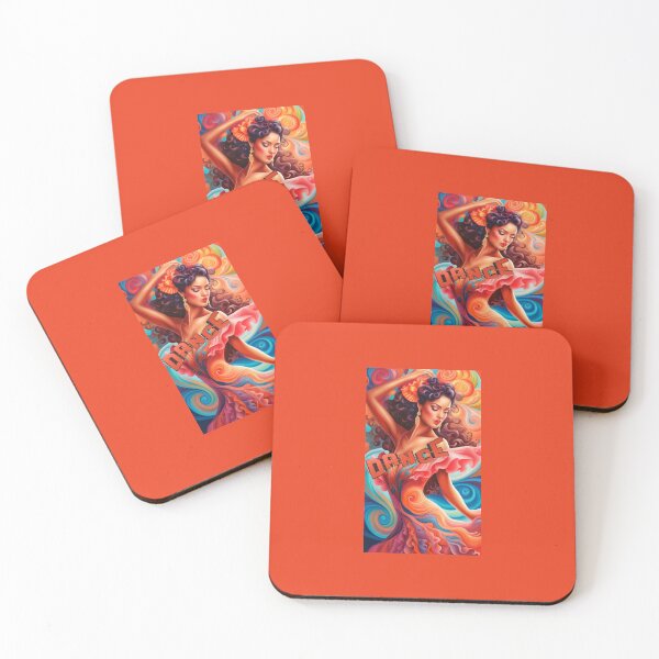 Item preview, Dance! A woman dancing passionately in a multi-colored ruffled dress! designed and sold by Creativesphotos.
