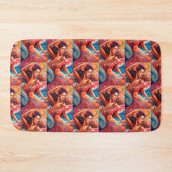 Item preview, Dance! A woman dancing passionately in a multi-colored ruffled dress! designed and sold by Creativesphotos.