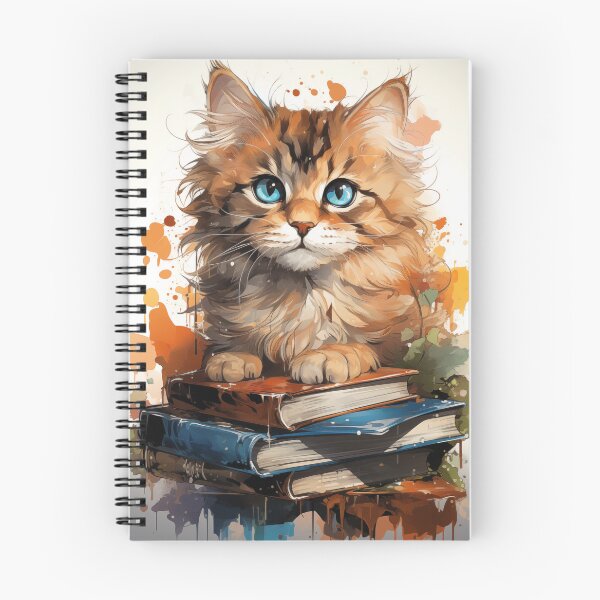 Item preview, Pretty Kitten on a Stack of Books designed and sold by catpreens.