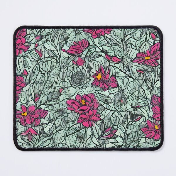 Item preview, "Cubist Serenade: Whimsical Roses in Shades of Blue, Pink, and Sunlit Yellow" designed and sold by RJshop1.
