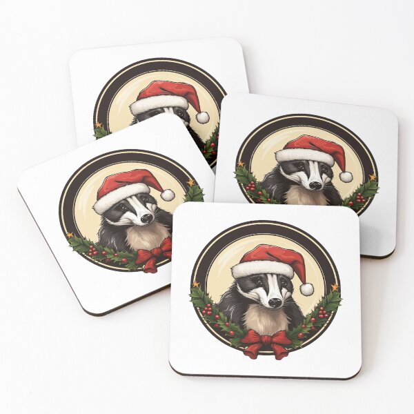 Item preview, Christmas badgers designed and sold by Soulskier.