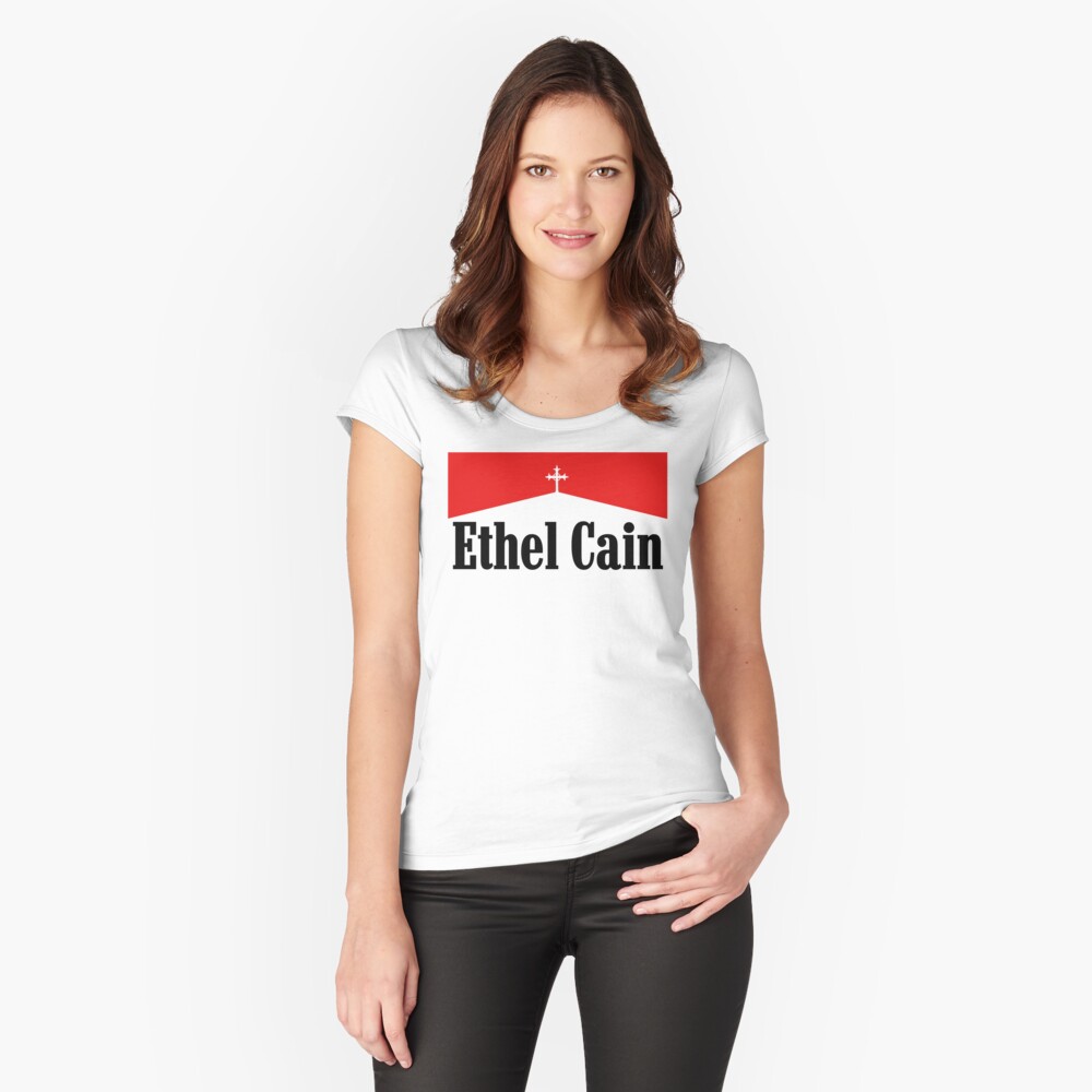 Vista previa del artículo con la obra «Camiseta entallada de cuello ancho», diseñado y vendido por fandemonium.