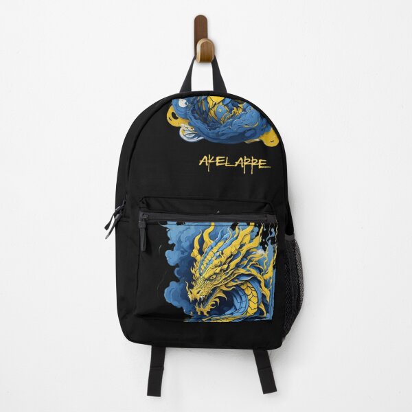 Item preview, Blue and yellow tribal dragon, Akelarre designed and sold by AkelarreDesigns.
