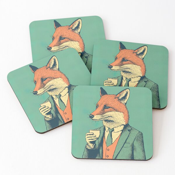 Item preview, A Proper Cuppa with Mr. Fox designed and sold by Retro Type.
