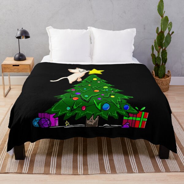 Item preview, Cute Cat Messing with Christmas Tree (Color) designed and sold by OB Print.