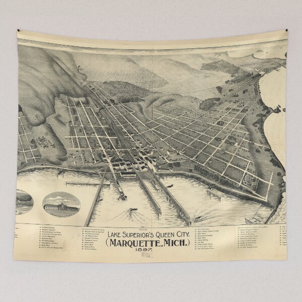 Item preview, Marquette, Michigan (1897) designed and sold by allhistory.
