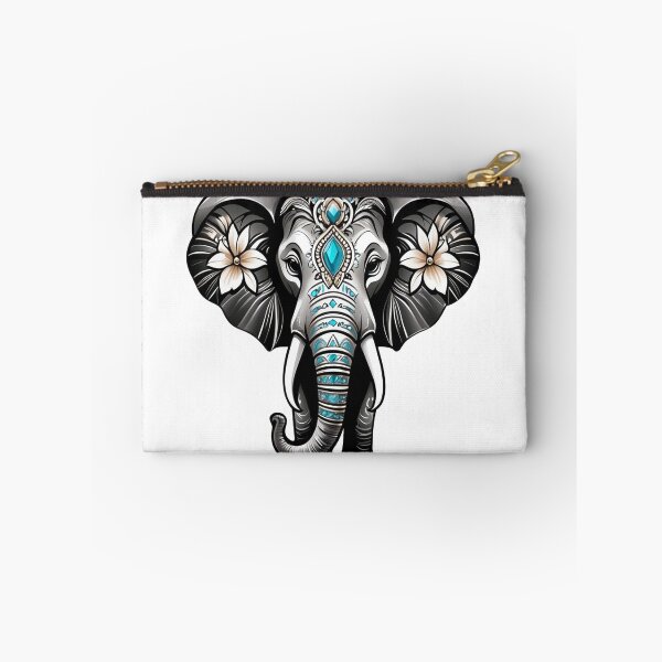 Item preview, Elephant illustration with flowers designed and sold by solaris999.