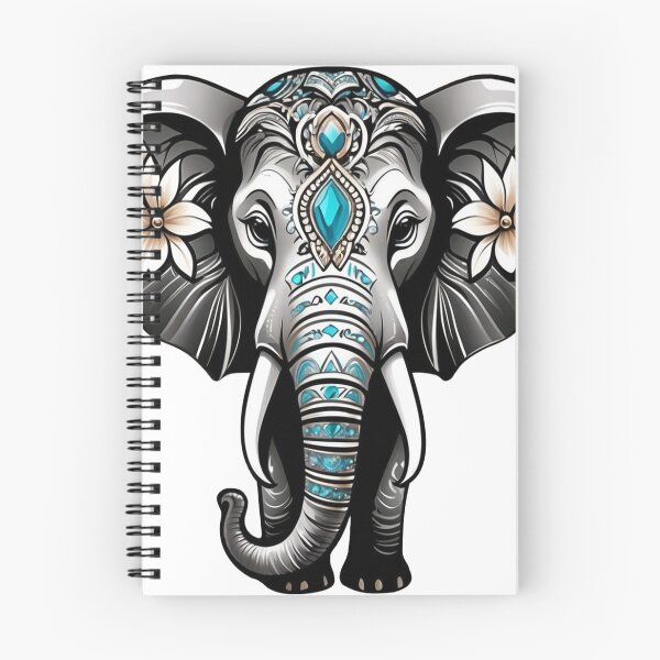 Item preview, Elephant illustration with flowers designed and sold by solaris999.