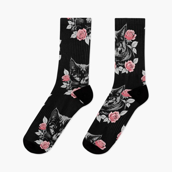 Item preview, Black Cat and Roses designed and sold by Catophile.