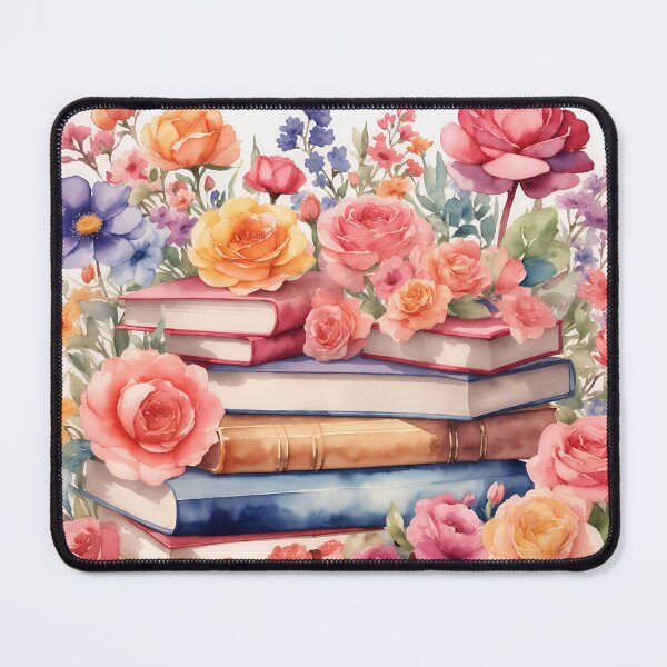 Item preview, Floral Harmony with Books Watercolor designed and sold by Neranchara.