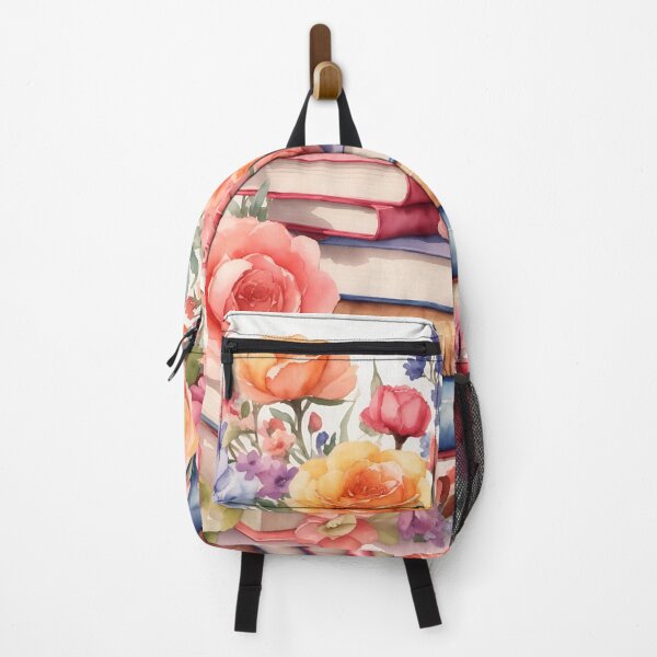 Item preview, Floral Harmony with Books Watercolor designed and sold by Neranchara.