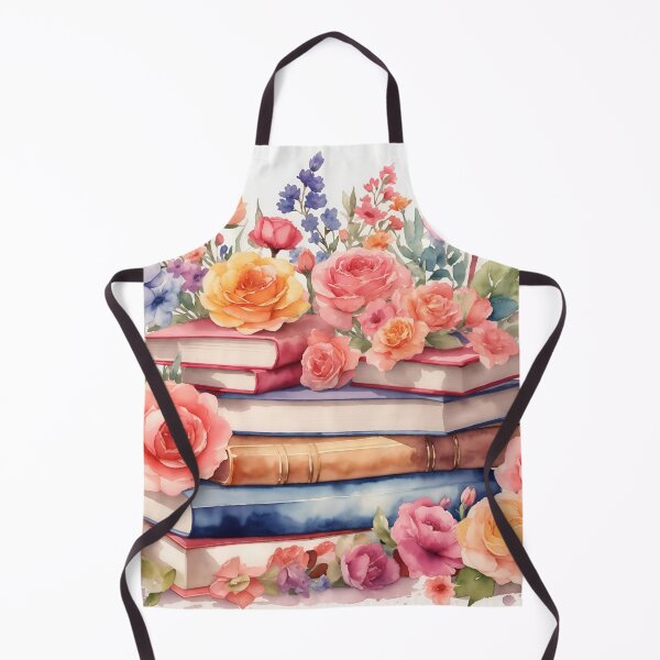 Item preview, Floral Harmony with Books Watercolor designed and sold by Neranchara.